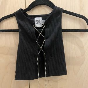 RHINESTONE CROP TOP